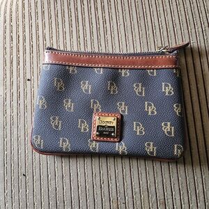 Dooney & Bourke Men's Navy and Brown Leather Wallet